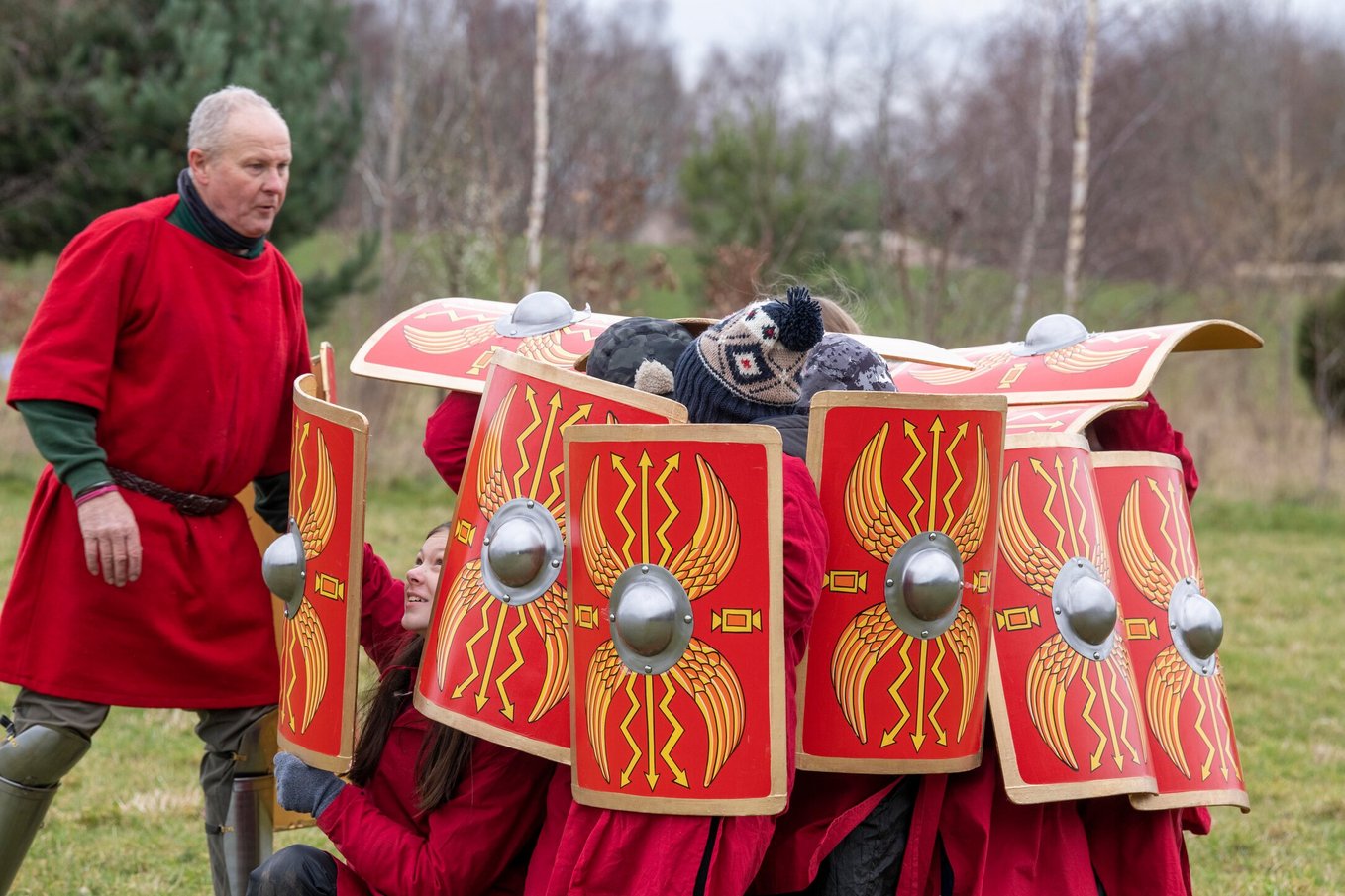 Romans Making Sheild Shelter